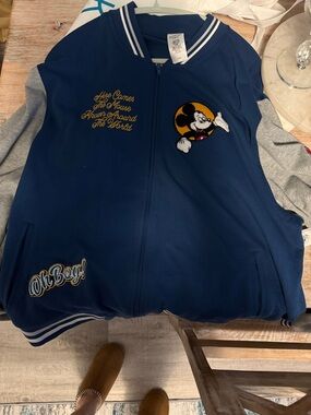 Disney Blue and Gray Mickey Varsity Jacket